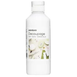 Decoupagelim, matt vannbasert decoupagelakk til pappmasjé og tre, 250 ml