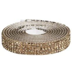 Dekorbånd selvklebende med strassteiner 1 meter×10 mm roségull