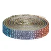 Dekorbånd selvklebende med strassteiner 1 meter×10 mm rainbow