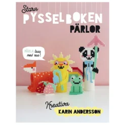 Den store hobbyboken av kreative Karin – Perler. 128 sider inspirerende perlehobby! Fra 6–9 år. Svensk tekst