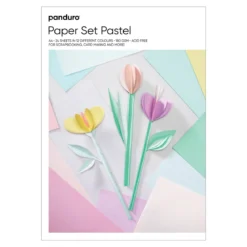 Designblokk Pastell A4, 24 ark, hvorav 4 med metallictrykk, 180 g/m²