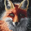 Diamond painting – 30×30 cm stort motiv med en listig rødrev