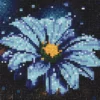 Diamond painting – 20×20 cm stort motiv med en herlig blå prestekrage