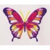 Diamond painting – 12×16 cm stort motiv med en fargerik sommerfugl