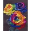 Diamond painting – 12×16 cm stort motiv med regnbuefargede roser