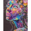 Diamond Painting kvinneansikt, 30×40 cm lerret + perler, silikon og pinsett