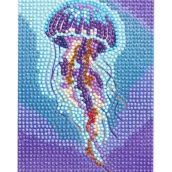 Diamond Painting manet, 12×16 cm lerret + perler, silikon & pinsett