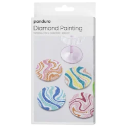 Diamond Painting 4-pakning glassbrikker, diameter 10 cm