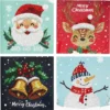Diamond Painting – 4 stk. 15×15 cm store, doble julekort pluss konvolutt