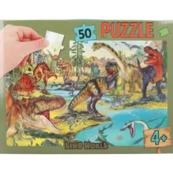 Dino World puslespill, fullt av dinosaurer! 50 store biter, 58×40 cm