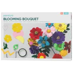 DIY-kit Blooming Bouquet, lag 13 flotte og «blingete» blomster av filt og garn
