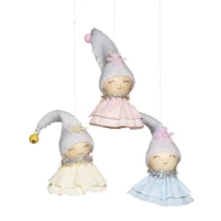 DIY-kit Dancing Xmas Gnomes, julehobby med 6 dansende nisser. Lengde 9 cm