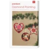 DIY-kit Diamond Painting julepynt til å henge på juletreet, 6 stk. med diameter 8–9 cm