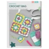 DIY-kit Granny Square Crochet Bag, hekle en søt veske med bestemorruter