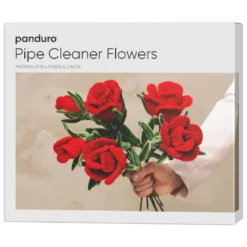 DIY-kit Lag 4 flotte roser og 2 roseknopper av piperensere