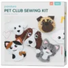 DIY-kit Pet Club – sy 6 kawaii katter og søte hunder av filt!