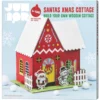 DIY-Kit Santas Xmas Cottage – bygg, mal og dekorer nissens fine hytte, 16×11×20 cm