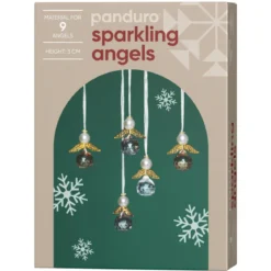DIY-kit Sparkling Angels – lag 9 nydelig gnistrende engler. L 3 cm