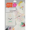 DIY-kit Sykort for barn – 4 morsomme motiver, 9×8 m broderitråd og plastnål
