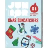 DIY-kit Xmas Suncatchers, solfangere med juletema, 6 motiver og 7 farger