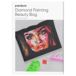 DIY-sett Diamond Painting, perle en toalettmappe! 21,5×15,5 cm, laget av kunstskinn