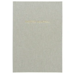 Dotted Journal A5 (148×210 mm) med tøyomslag og åpen rygg, 80 prikkete ark, 100 g/m²