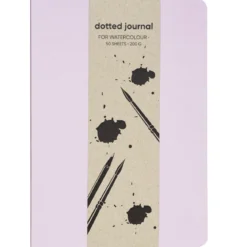 Dotted Journal for akvarell, rosa omslag A5, 50 ark – vekt 200 gram
