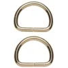 D-ring 2-pakning – 34×28 mm, gullfarget. Maks. rembredde 30 mm