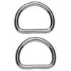 D-ring 2-pakning – 34×28 mm, sølvfarget. Maks. rembredde 30 mm