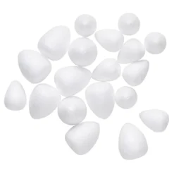 20 dråpeformede blomsterknopper av isopor i 2 ulike størrelser, 1,5×2,0 / 2,0×2,5 cm