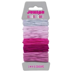 Elastisk tråd 6×3 meter smykketråd i rosa farger