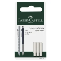 Faber-Castell 3-pakning viskelær refill til Grip 2010 / 2011 / Apollo