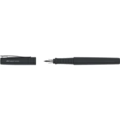 Faber-Castell Poly Ball reservoarpenn – svart pennekropp med blått blekk