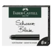 Faber-Castell refill til fyllepenner, 6-pakning, svart blekk