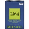 Fabriano tegneblokk F-1264 A4 (210×297 mm), 50 ark, vekt 180 gram.