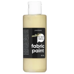 Fabric Paint 85 ml – gull metallic, dekkende tekstilfarge for mørke tekstiler