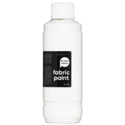 Fabric Paint 250 ml – hvit dekkende tekstilfarge for mørke tekstiler