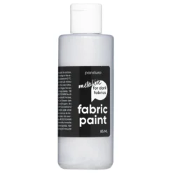 Fabric Paint 85 ml – sølv metallic, dekkende tekstilfarge for mørke tekstiler