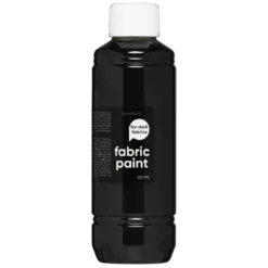 Fabric Paint 250 ml – svart dekkende tekstilfarge for mørke tekstiler