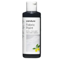 Fabric paint 80 ml – svart tekstilfarge for både lyse og mørke tekstiler