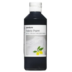 Fabric paint 250 ml – svart tekstilfarge for både lyse og mørke tekstiler