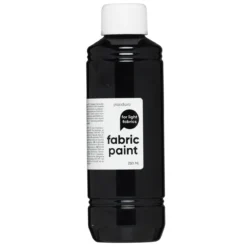 Fabric Paint 250 ml – svart tekstilfarge for lyse tekstiler