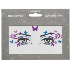 Face Jewels Butterfly Swirl – klistremerker og ansiktssmykke for utkledning og karneval
