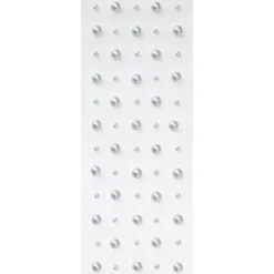 Face Jewels Pearl Dots – 60 perlemorfargede runde ansiktssmykker