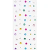 Face Jewels Rainbow Dots – 55 runde og fine ansiktssmykker i ulike farger