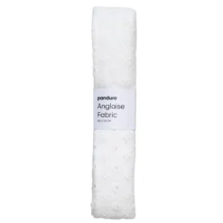 Ferdigklippet stoffstykke brodert 100×70 cm sirkelmønster med hull, 160 g/m²