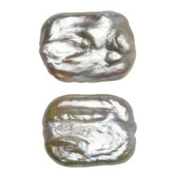 Ferskvannsperler dyrkede, 2 stk. ca. 15×20 mm store, 1 mm hulldiameter