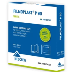 Filmoplast P90 syrefri hvit papirtape X-sterk, 50 m, 20 mm bred