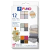 Fimo Effect Botanical 12×25 gram – metallic, stein og naturfarge