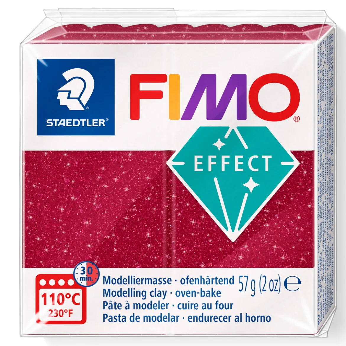 Fimo effect galaxy modelleire 57 g – red 202